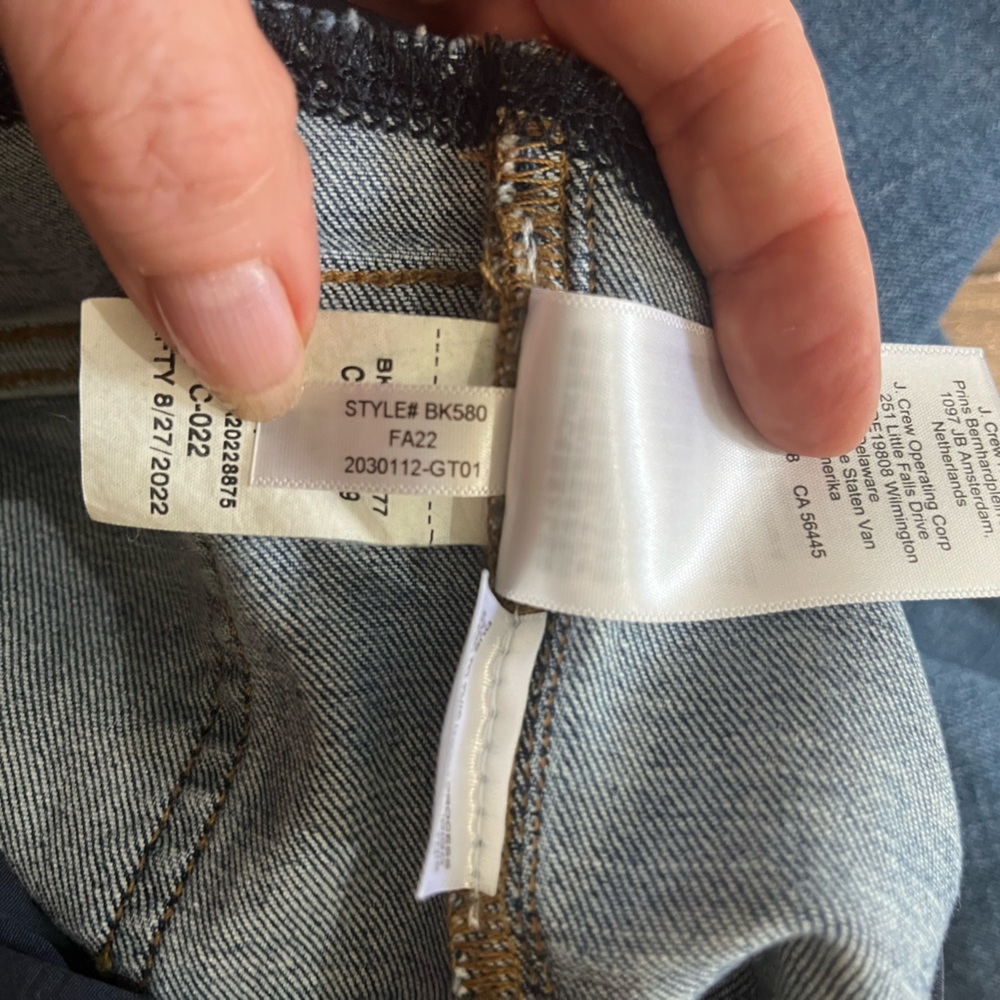 J. Crew Blue Skinny Jeans with Distressed Details - Picture 8 of 14